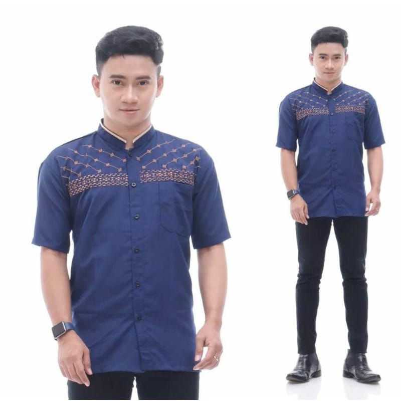 BAJU KOKO MODERN LENGAN PENDEK BAJU KOKO PRIA