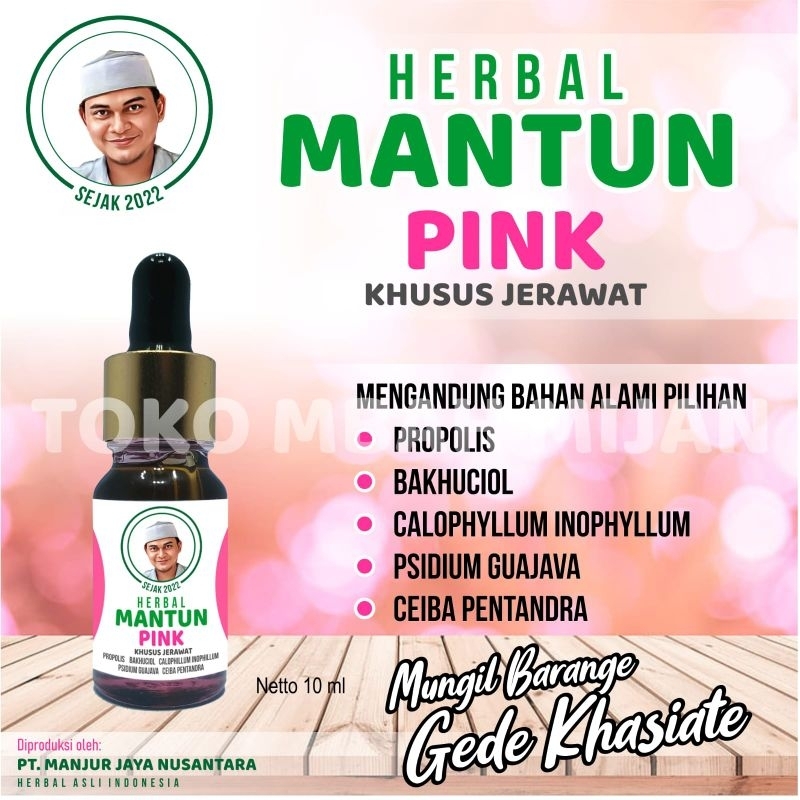 Mantun Pink Herbal Jerawat Batu