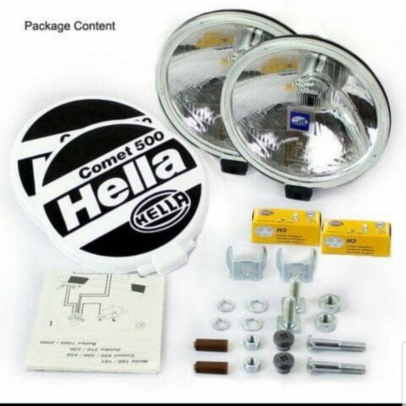 fog lamp lampu kabut lampu tembak universal hella comet 500 original hella