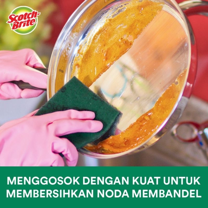 scotch brite sabut hijau - sabut cuci piring - penggosok noda piring