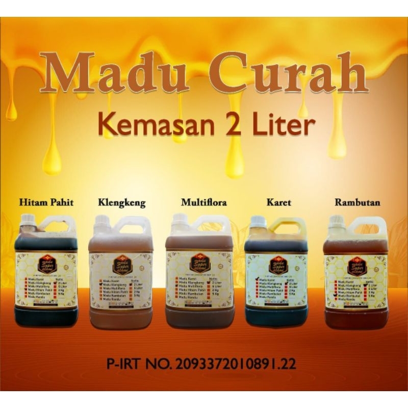 

MADU CURAH MADU SUPER Alami KEMASAN 2Liter DRIGEN