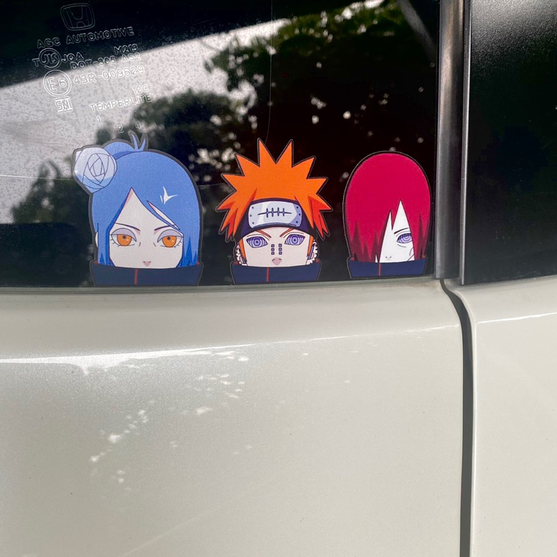 

3pcs sticker princut member akatsuki konan yahiko atau pain nagato stiker printing cuting anime naruto cocok untuk mobil 1paket isi 3 murah tersedia harga grosir