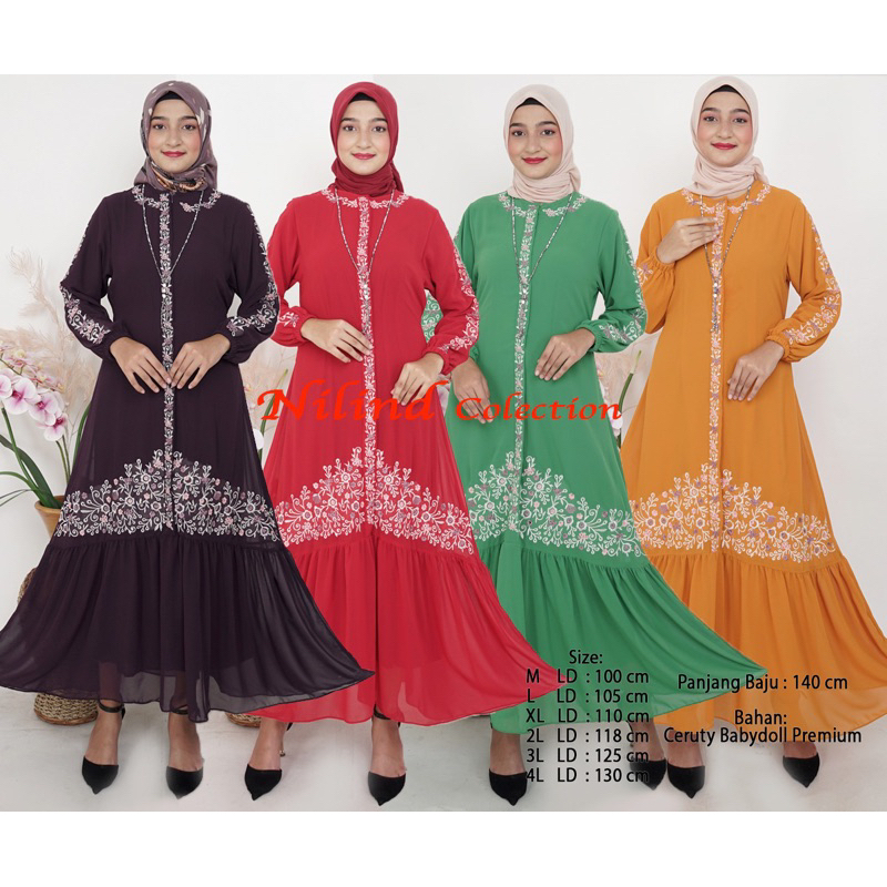 Gamis Ceruty Babydoll Premium | Full Puring