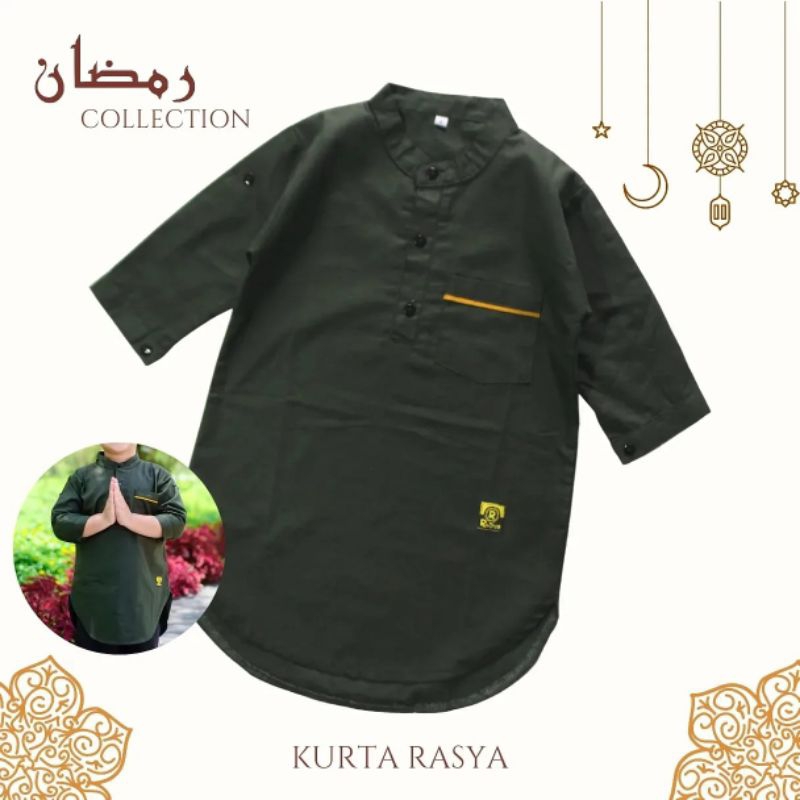 Kurta Anak Laki Laki Lengan 3/4 Baju Koko Lebaran 2023 Terbaru Keren Premium Usia 4 5 6 7 8 9 10 Tahun Bahan Katun Sigaret