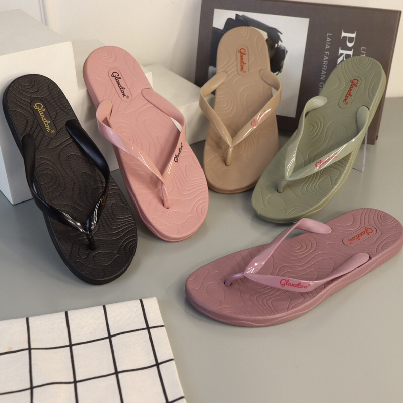 (Glans-1966) Sandal japit wanita / Sandal jelly import