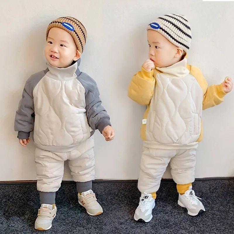 setelan jaket anak/ jaket setelan anak/ jaket winter anak/ jaket musim dingin anak/ celana tebal ana
