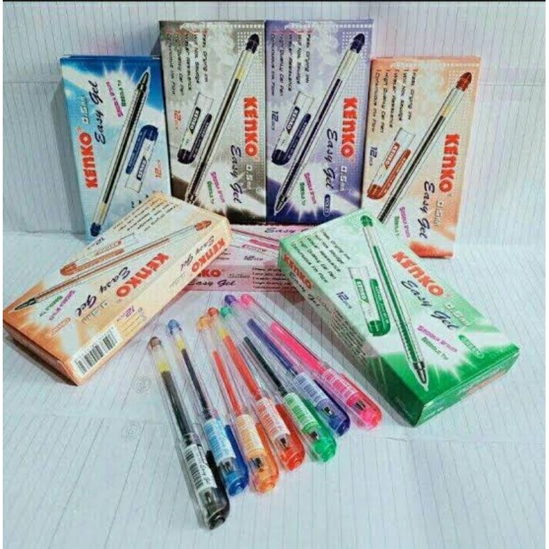 

[BOX ISI 12] PULPEN EASY GEL KENKO 0.5 MM / BALLPOINT GEL / PULPEN CAIR / GEL PEN