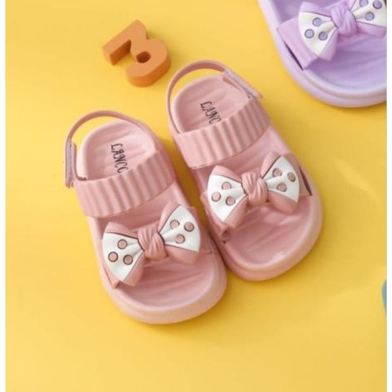 Sandal Anak Sandal Anak Pita Tali Belakang Sandal Import Anak Perempuan Sendal Anak Cewek Velcra Kekinian