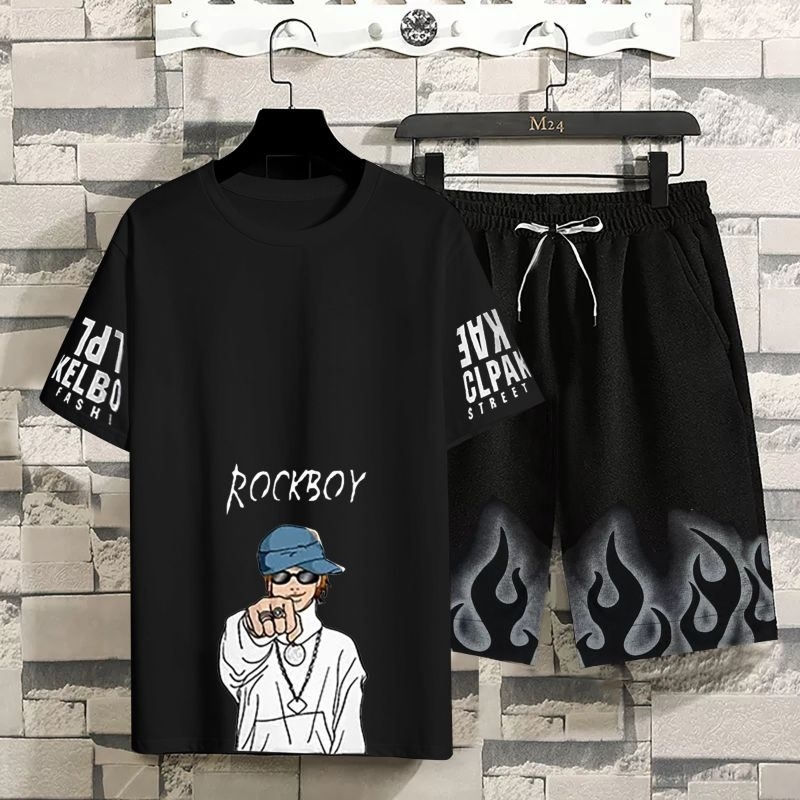 STELAN ( RB ) STELAN PRIA DEWASA 1 SET KAOS DISTRO + CELANA PENDEK MODEL TERBARU