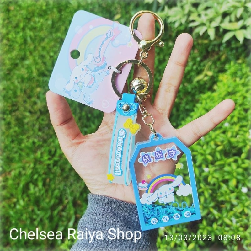 Gantungan Kunci Keychain Sanrio Cinnamoroll Glitter Cinamorol Cinamoroll Cinnamonroll Kawaii Origina