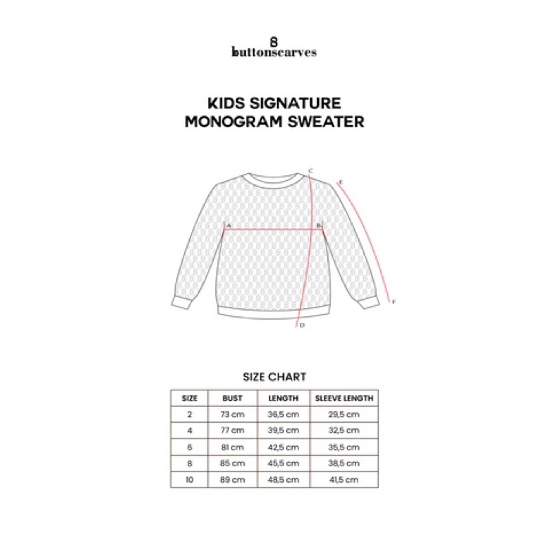 Kids Signature Monogram Sweater - Buttonscarves