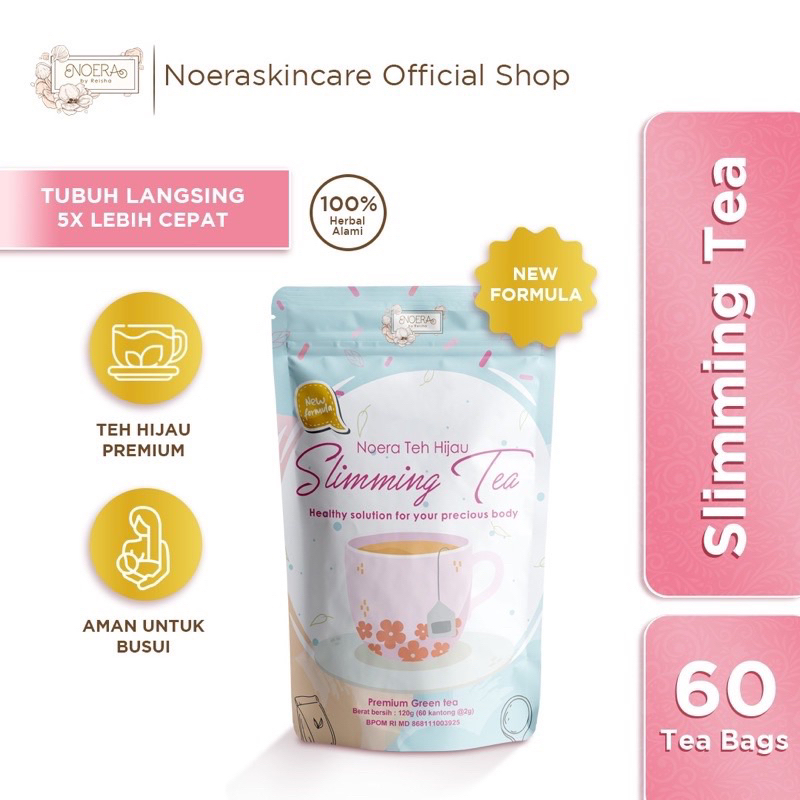 Noera Slimming Tea Teh Diet pelangsing herbal menurunkan berat badan ORIGINAL ASLI ISI 30 60 Teabag NOERA