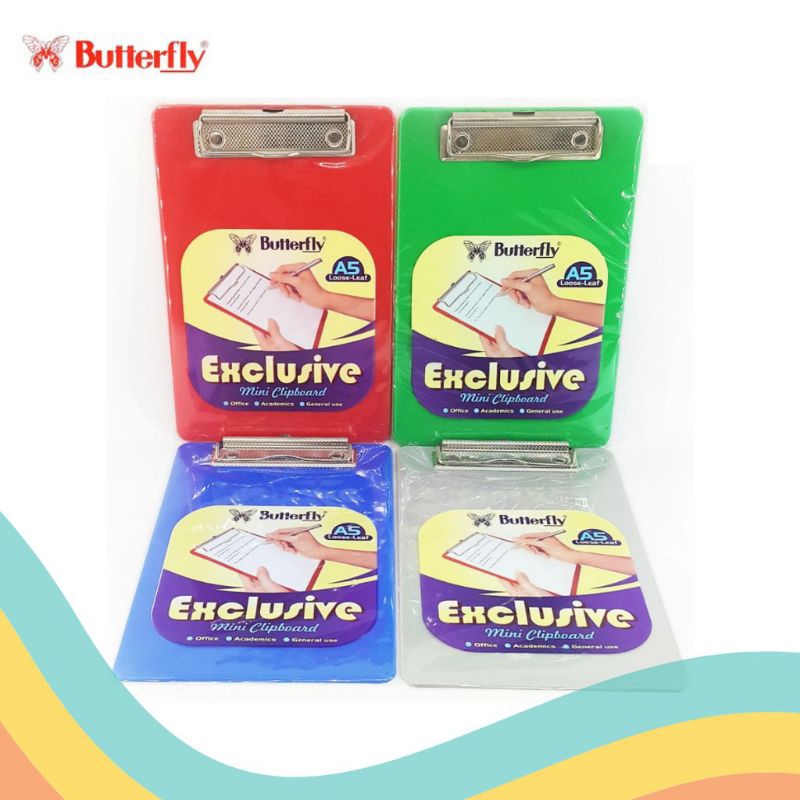 Papan jalan butterfly dop A5 clipboard alas ujian