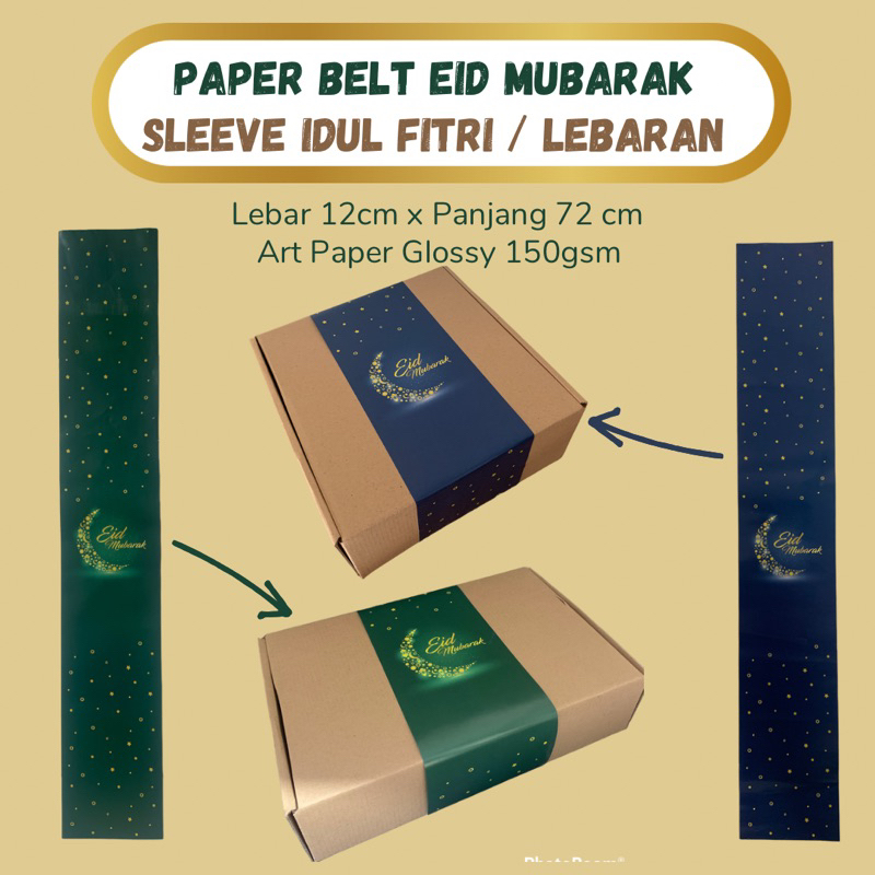 

5 LEMBAR PAPERBELT BOX HAMPERS IDUL FITRI / SLEEVE KERTAS DUS LEBARAN PAPER BELT