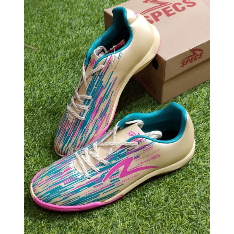 sepatu futsal SPECS original light speed reborn ivory oats persian green pink glo