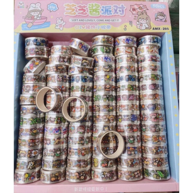 sticker rolling momo korea kecil / stiker momo roll  / stiker tempel korea