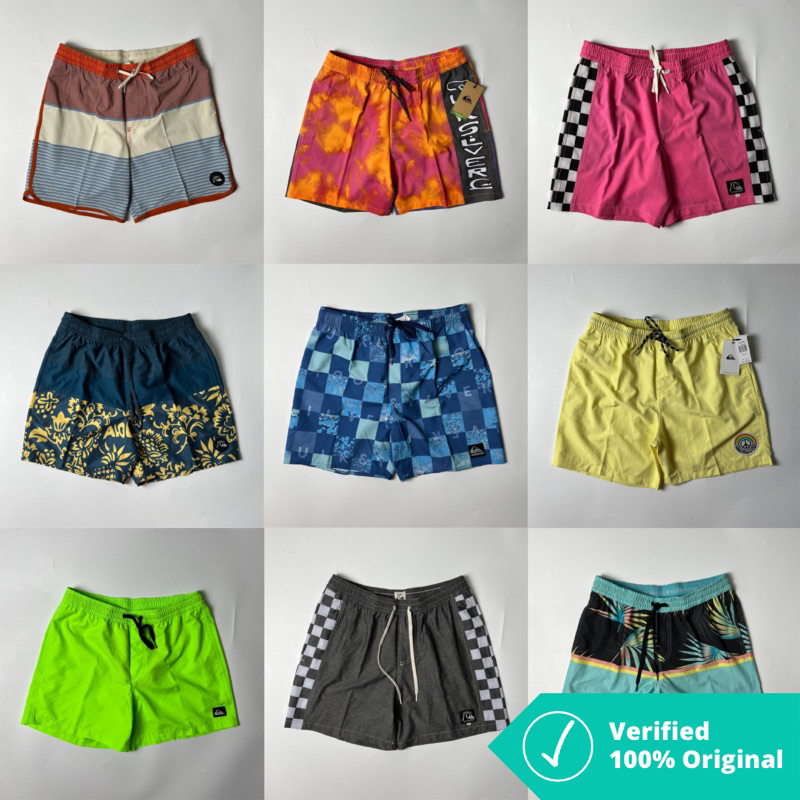 BOARDSHORT QUICKSILVER SIZE S ORIGINAL 100% Volley ( CELANA RENANG /celana surfing pendek karet pria