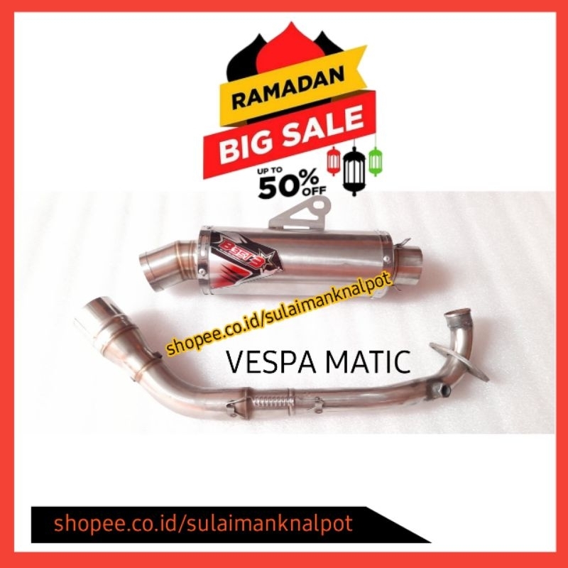 knalpot Best 3 vespa matic 125 150 stainless