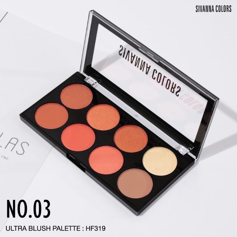 SIVANNA COLOUR BLUSH ON PALLETE hf319 WARNA TERUPDATE ORIGINAL THAILAND