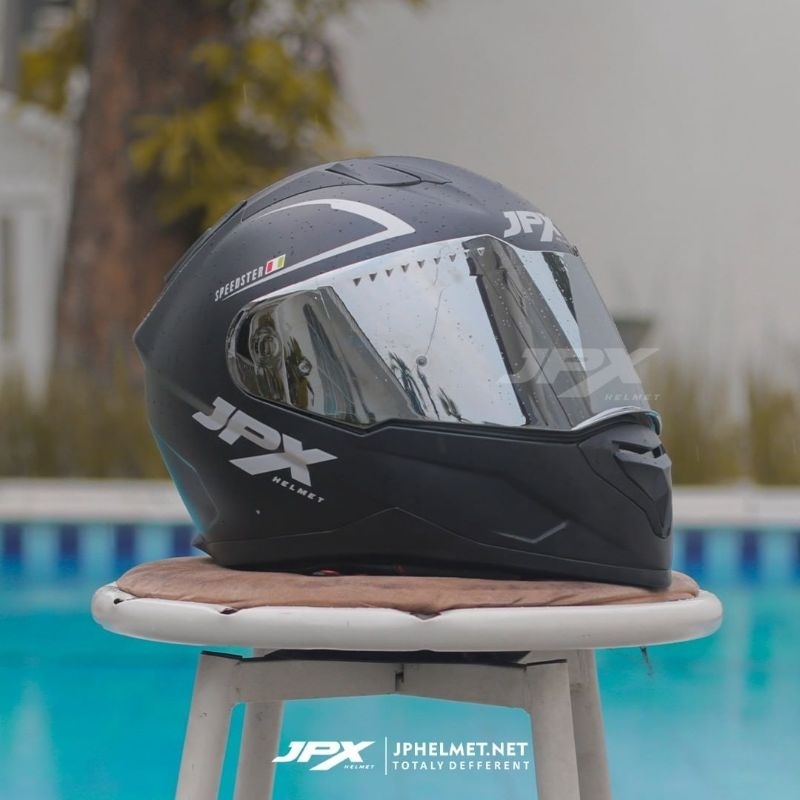 Helm JPX X-819 VALKYRIE Solid Black Doff Original | Helm JPX Fullface X819 Valkyrie Polos Hitam Doff