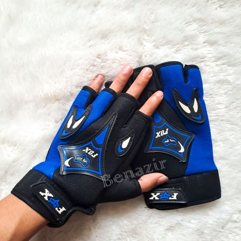 Sarung Tangan Motor Pria Half Finger Kombinasi Warna Setengah Jari Model Terbaru