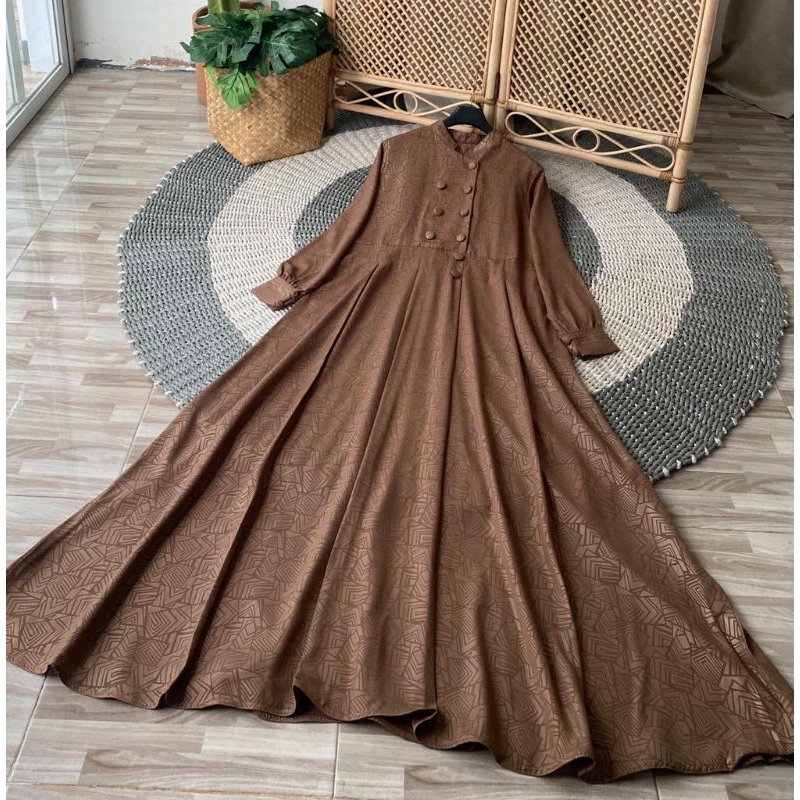 SHAFFA EMBOS ABAYA GAMIS DRESS BUTIK PREMIUM