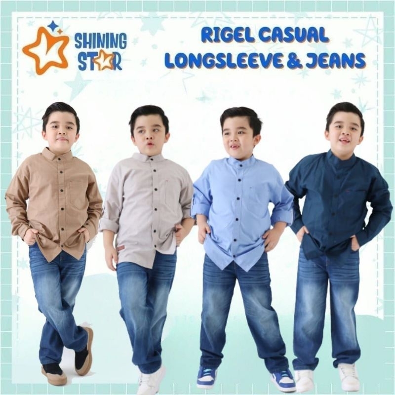 rigel casual longsleeve jeans shining star setelan anak setelan jeans