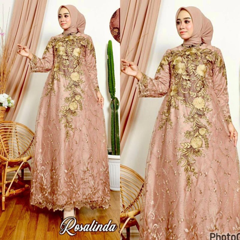 ROSALINDA DRESS//BAHAN TILLE BORDIR FULL DALAMAN SATIN VELVET//SERAGAMAN KELUARAGA//BAJU LEBARAN//BAJU PESTA LAMARAN//BAJU WISUDA//KEBAYA MODERN//By Pelangi Jaya