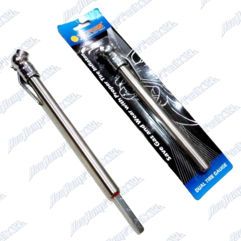 ALAT PENGUKUR TEKANAN UDARA ANGIN BAN  MOTOR MOBIL PEN BOLPOIN UKUR TORA PENA DUAL TIRE GAUGE INFLATOR