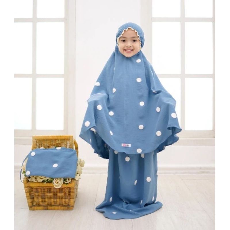 Mukena Anak Perempuan Crinkle Airflow 3-6 Tahun