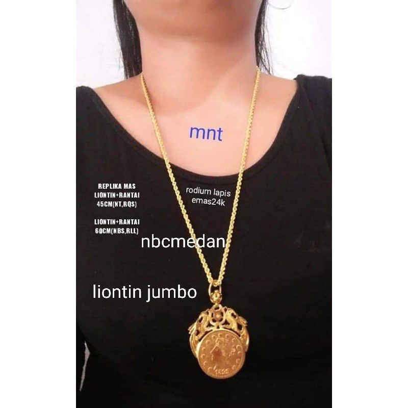 Kalung koin rupiah Replika mas 24k(london),warna sprti emas 24k ya,,bisa dipake sehari2/acara tertentu