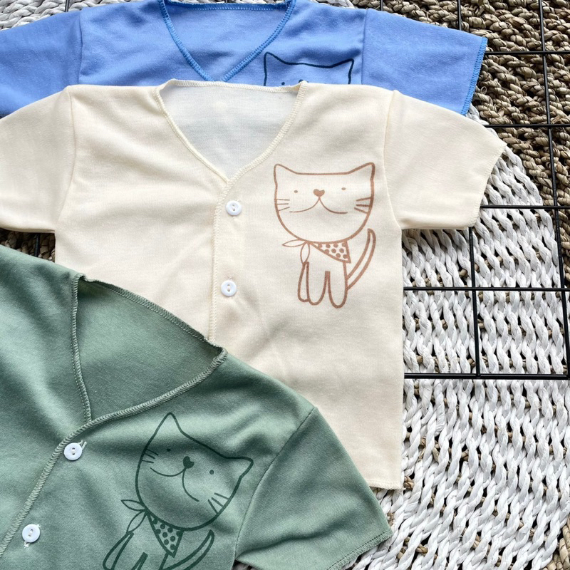3 PCS Baju Lengan Pendek Bayi Bayi Atasan Bayi Baju Newborn Baju Bayi Baru Lahir Gift Bayi Hadiah Lahiran Bayi baju bayi lengan Pendek ASYAM BABY