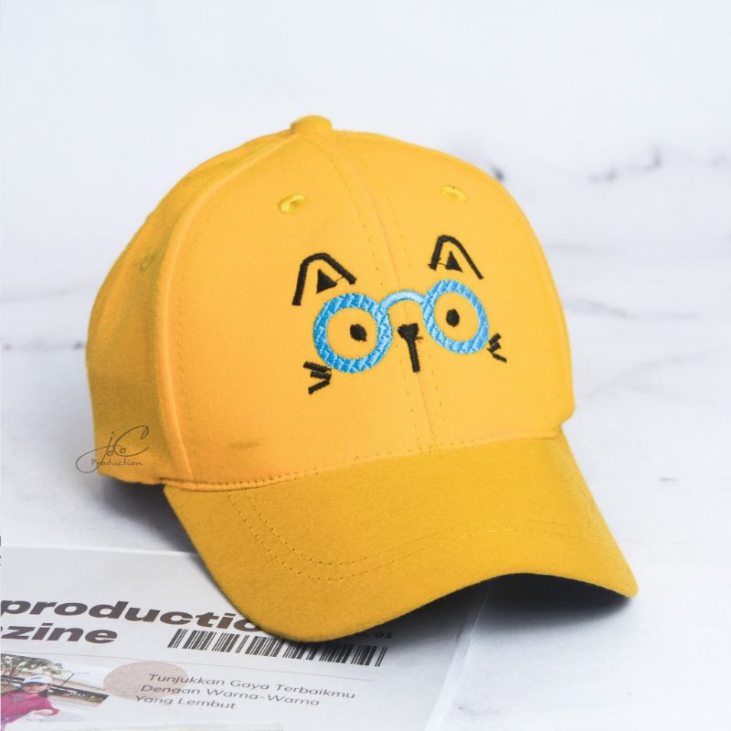 TOPI BASEBALL ANAK KARAKTER KUCING/TOPI ANAK LAKI LAKI DAN PEREMPUAN