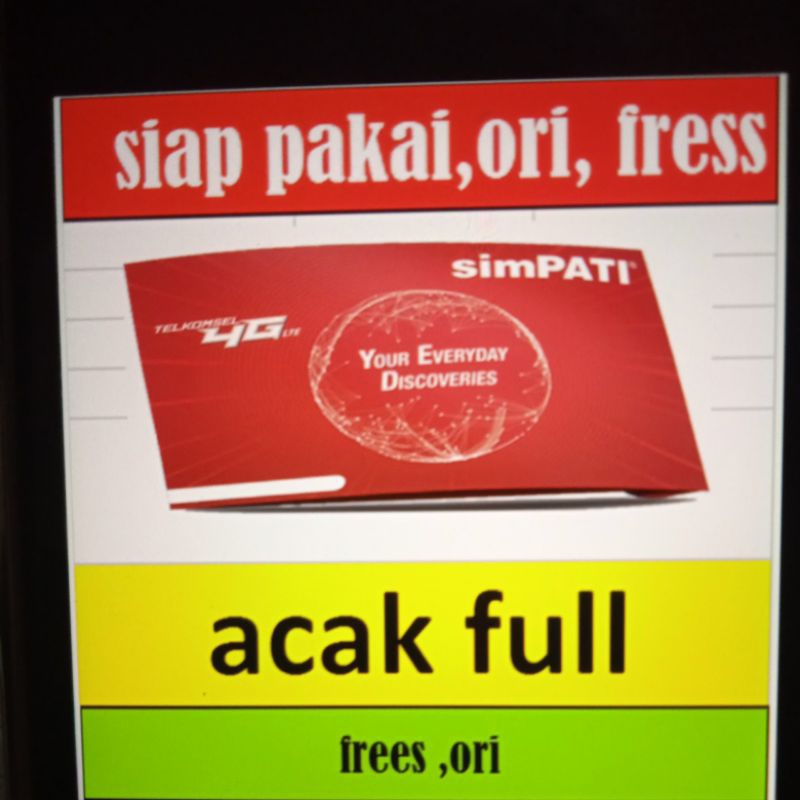 kartu perdana simpati Telkomsel acak 30 sampai 50