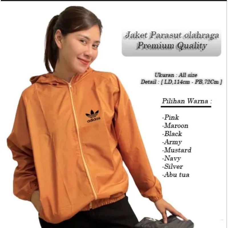 Jaket Olahraga Parasut Polos Pria/Wanita Sauna Suit, Jogging, Lari, Bersepeda, Despo, Gym Fitnes, Senam,