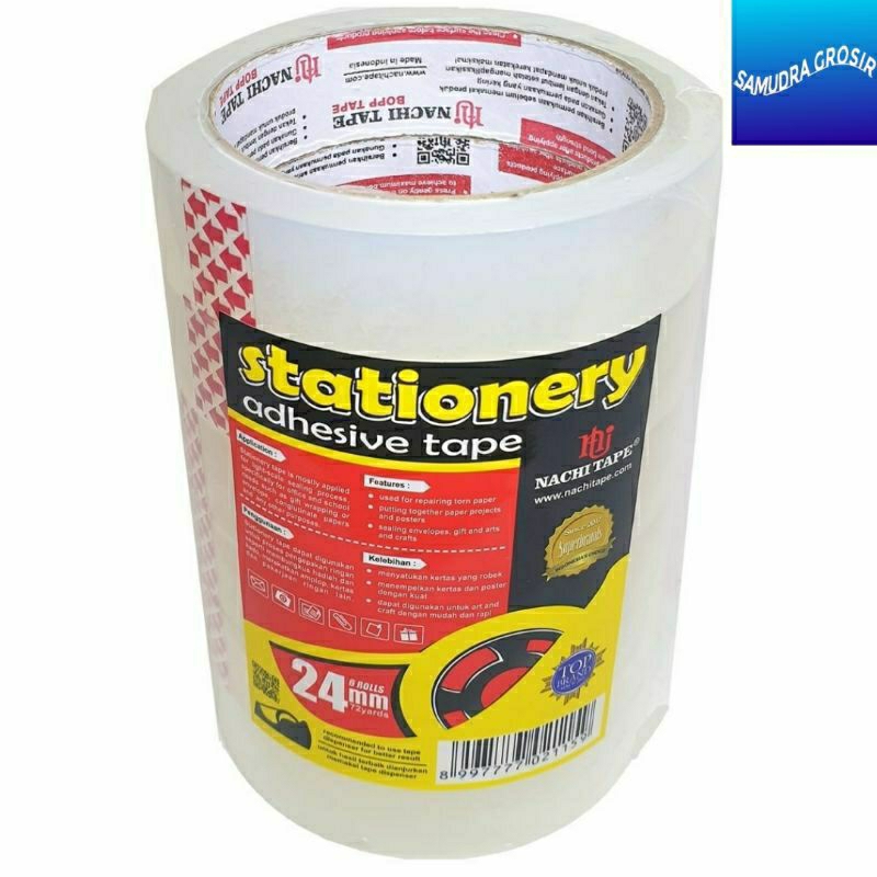 

Lakban Nachi Bening 1 Inch | Isolasi Nachi bening 24 mm x 72 Yard