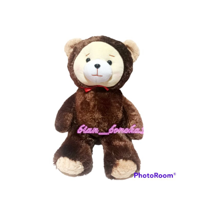 Boneka teddy bear choco Ruby rainbow tinggi 50cm bahan bulu rasfur