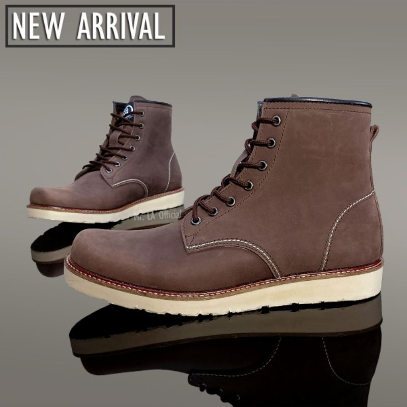 Size 39-46 Sepatu Boots Pria Casual Kulit Asli Sepatu Boot Fashion Pria Ukuran Jumbo Big Size Sepatu Biker Motor Cowok Terbaru Kekinian