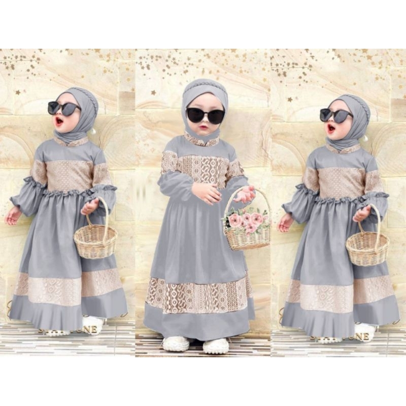 MAXI COLLIN KID /GAMIS LEBARAN ANAK /GAMIS PESTA ANAK