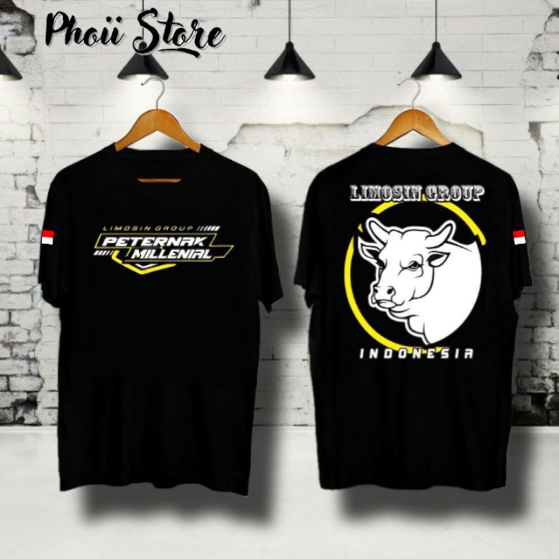 Kaos Pria Lengan Pendek Peternak Sapi Milenial