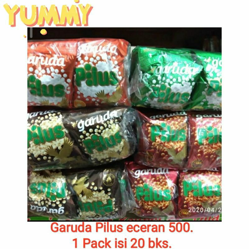 

snack pilus garuda eceran 500 | 1 pack isi 20 bks