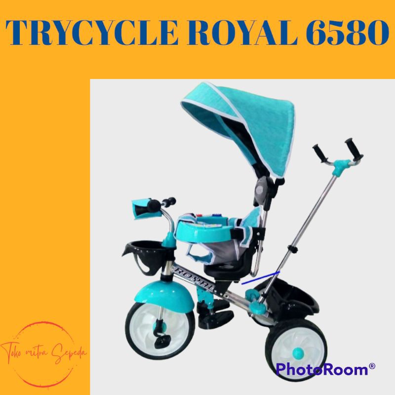 Tricycle Anak ROYAL 6580 sepeda roda tiga anak ROYAL 6580 jok bisa putar Stroller bayi Royal 6580 Jo