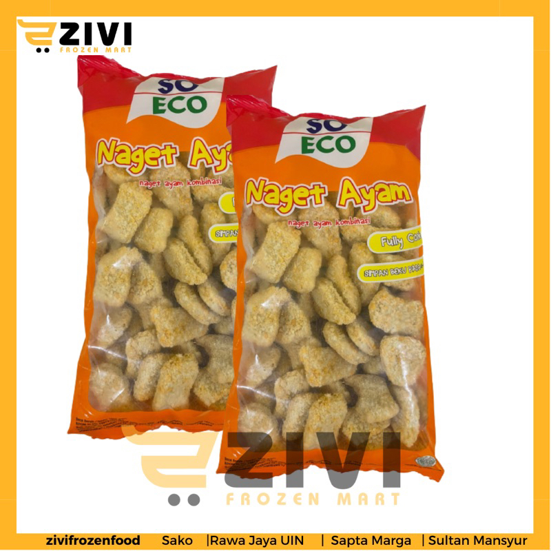 

Nuget ayam so ECO 1kg / Nuget ayam / Nuget enak