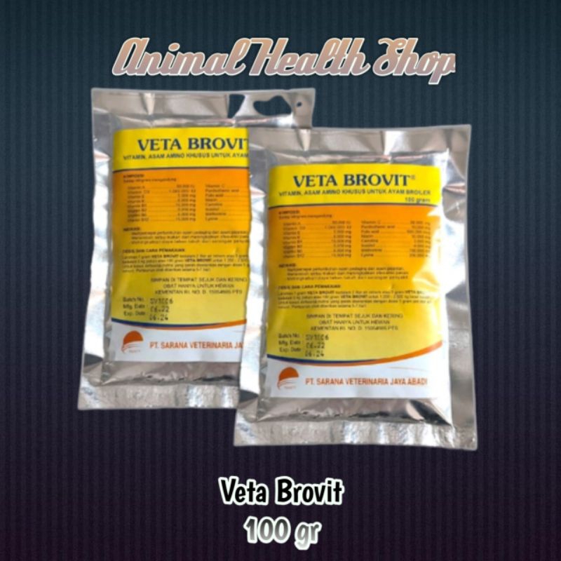 Veta Brovit 100 gr - Vitamin, Asam amino khusus ayam broiler