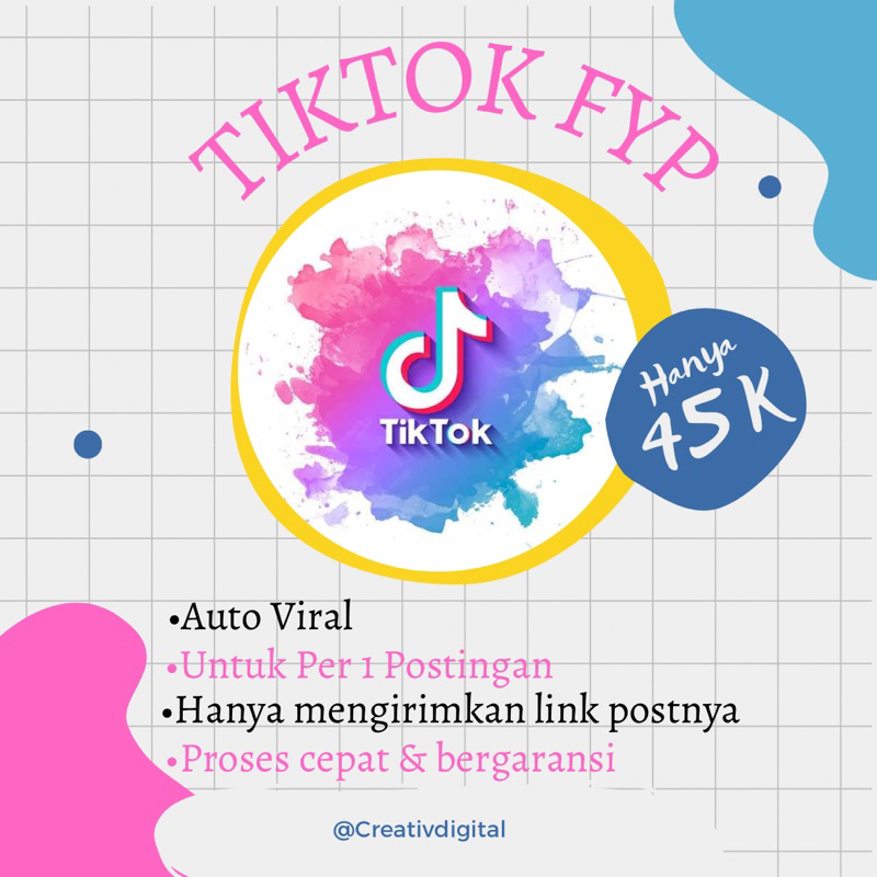 PAKET TIKTOK FYP TERMURAH TIKTOK VIRAL MURAH FOR YOUR PAGE TIKTOK PAKET TIKTOK TERMURAH BERGARANSI T