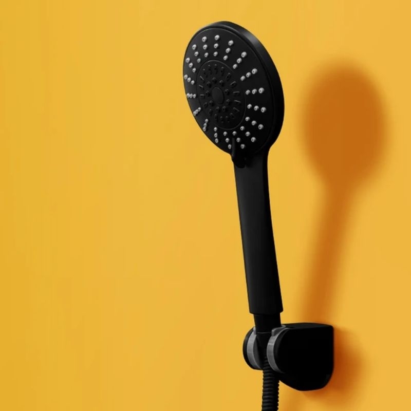 Hand shower mandi-shower set komplite-Shower Hitam