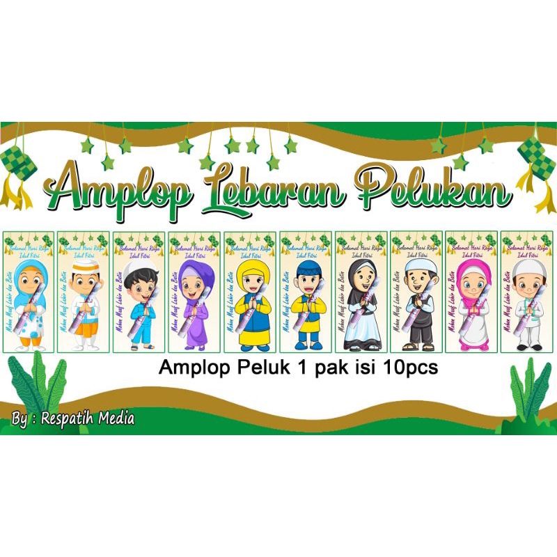 

amplop lebaran amplop peluk lucu bagus simpel murah min order 10 pcs