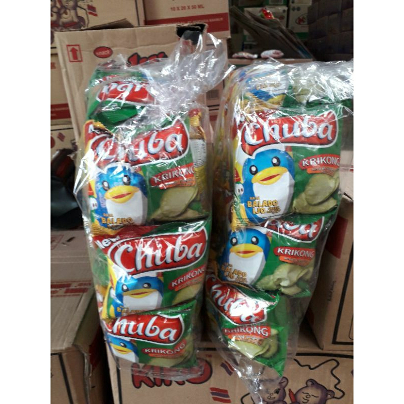 

Chuba kripkong rasa balado ijo 1 pak isi 20 bungkus