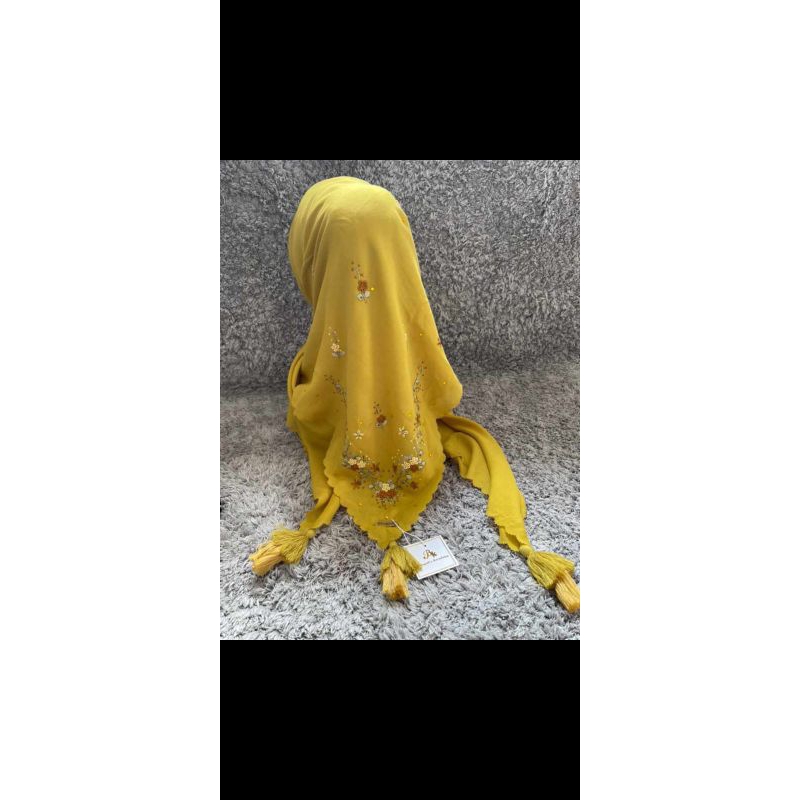 Hijab segiempat sulam bungatta||bungatta kerudung||hijab sulam premium||hijab sulam bunga