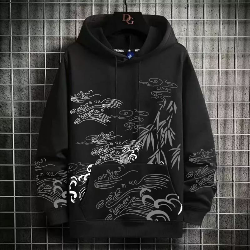 (COD)Y2K Emo Streetwear Vintage Skull Hoodie Gotic koy pop Oversized Sweater Pria Wanita